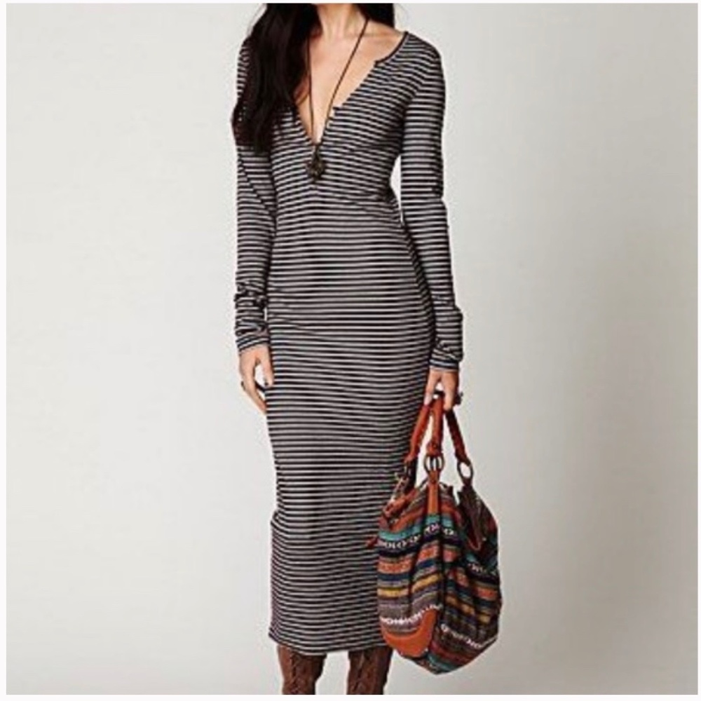 Free People Beach Costas Striped Maxi Dress